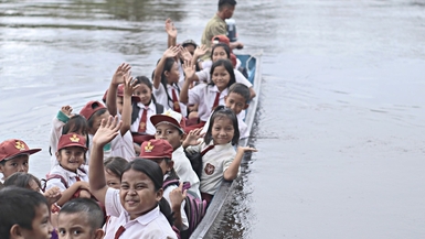 School boats for children in Indonesia